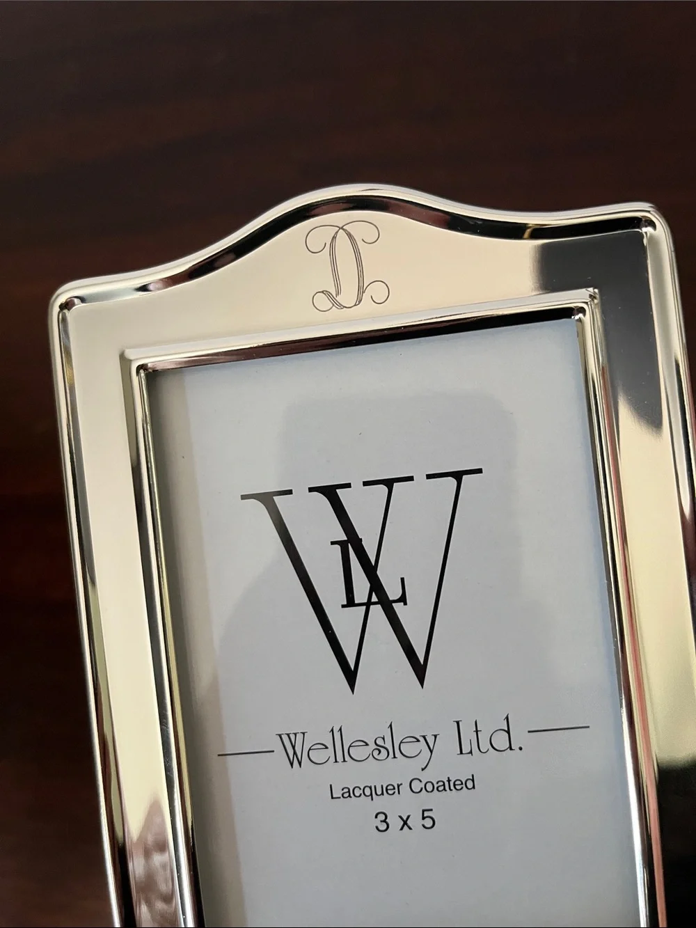 NWT Silver Lacquer-Coated D Monogram Photo Frame